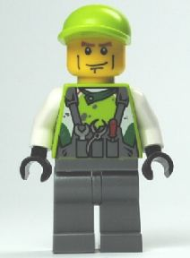 LEGO Minifigure-Crew Member 2-World Racers-WR013-Creative Brick Builders